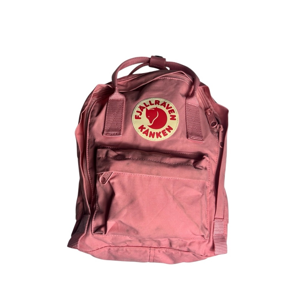FJALLRAVEN KANKEN pink canvas mini back pack with top handles